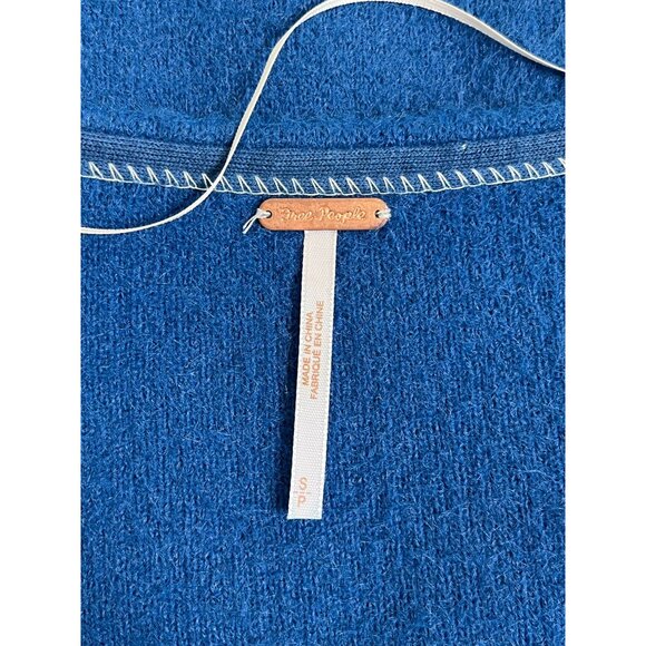 Free People Blue Hand-Dyed Oversized Sweater Pullover Cozy Knit Small OB1325064 - Picture 8 of 13